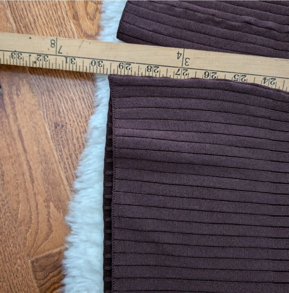 China Peter Do Brown Flared Ribbed Pants small - Picture 15 of 16